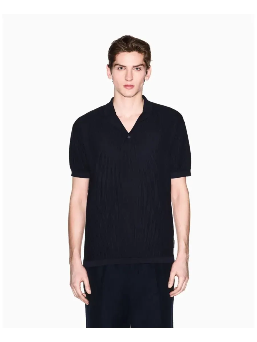 Мужской фактурный поло-свитер A|X Armani Exchange