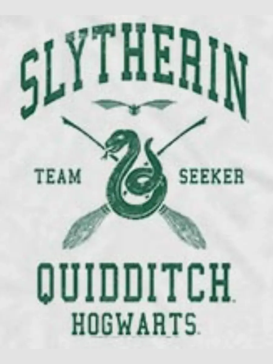Мужская майка-безрукавка Harry Potter Slytherin Quidditch Seeker Hogwarts Graphic Fifth Sun — изображение 3 из 3, белый
