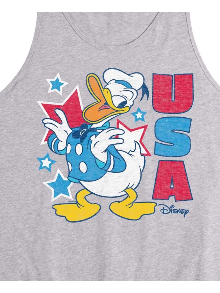Мужские майки без рукавов с графическим принтом Disney Donald USA AIRWAVES — изображение 3 из 3, приглушенный