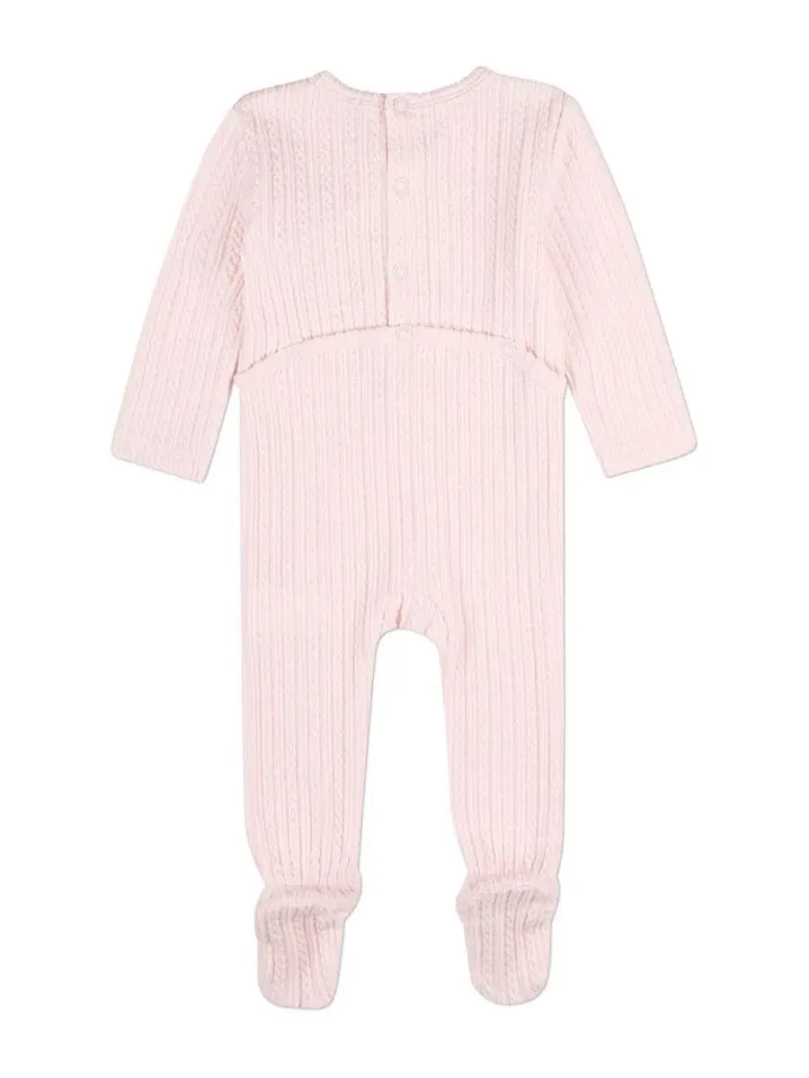 Детский боди-комбинезон с принтом, Delicate Link Patterned Footie MeMoi — изображение 2 из 3, розовый