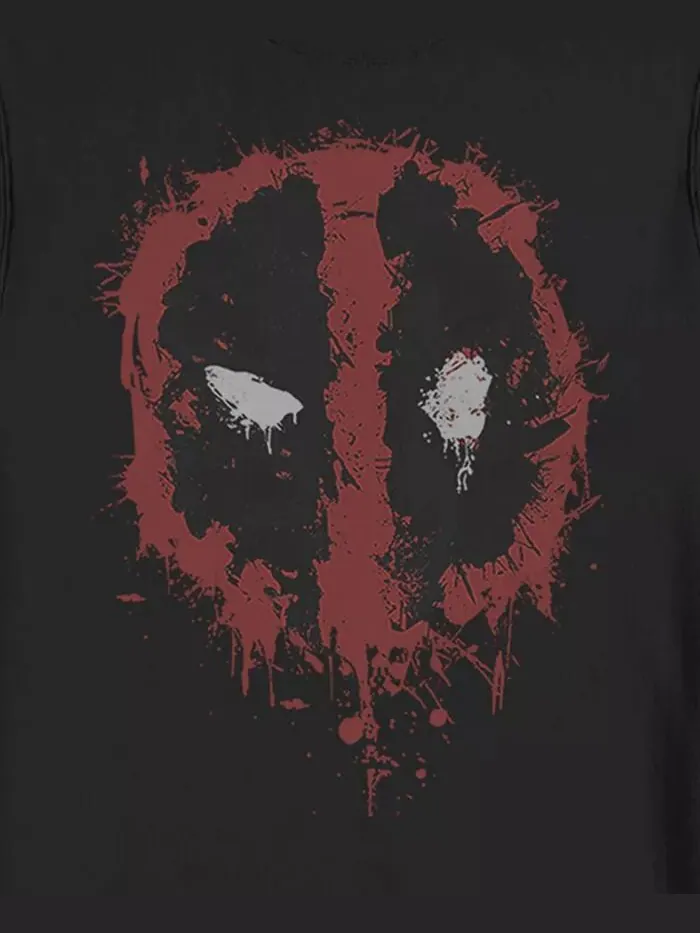 Мужской флисовый свитер Deadpool Splatter Icon Crew Fifth Sun — изображение 3 из 3, черный