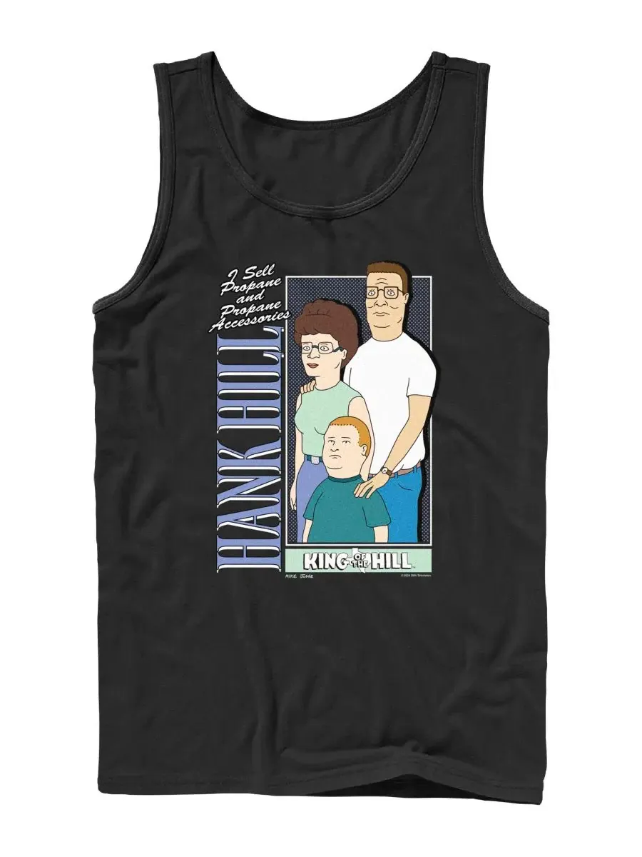 Майка с принтом King of the Hill Hank Hill Family Portrait Fifth Sun — изображение 1 из 3, черный