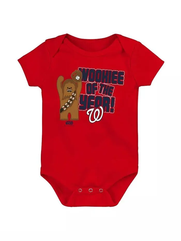 Боди Red Washington Nationals «Звездные войны Вуки года» для новорожденных и младенцев, мальчиков и — изображение 1 из 1