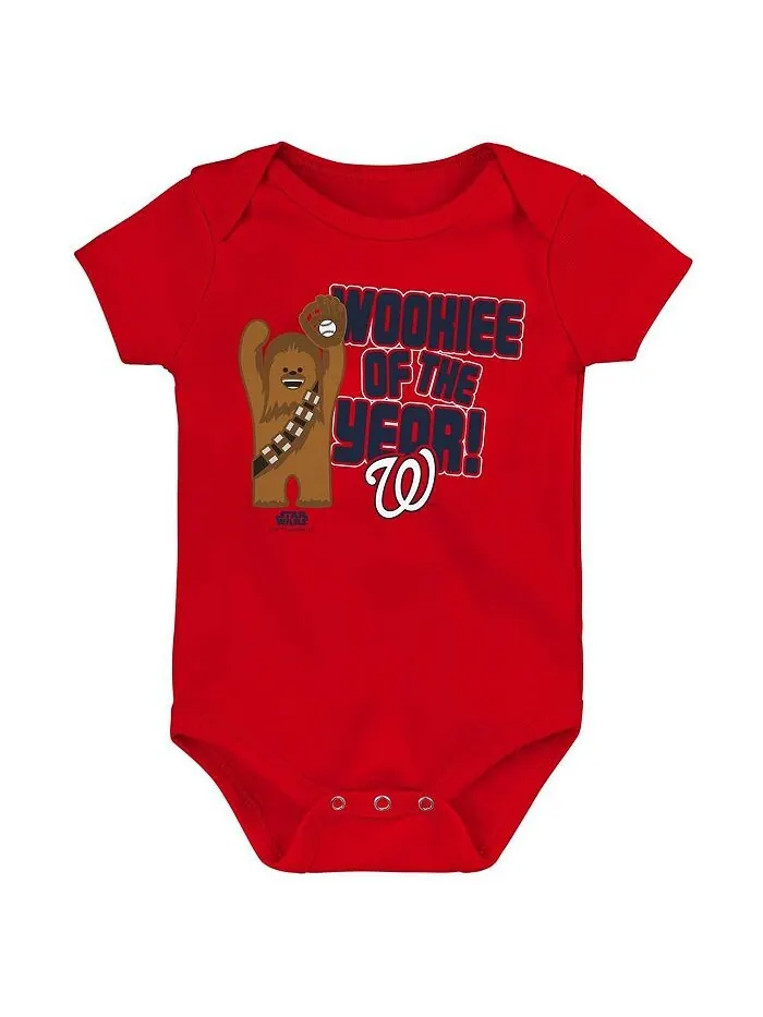 Красное боди Вуки года по версии Washington Nationals по версии Звездных войн для новорожденных — изображение 1 из 1, красный
