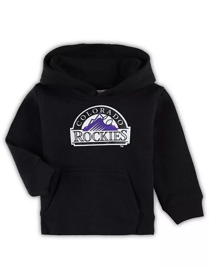 Толстовка с капюшоном из флиса с логотипом команды Colorado Rockies для мальчиков и девочек