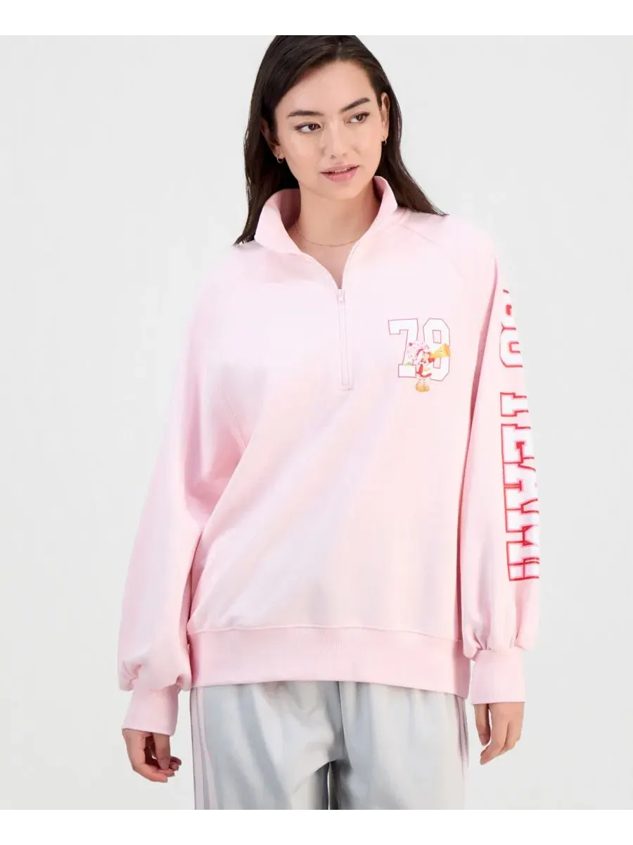 Флисовая кофта на молнии с длинным рукавом Strawberry Shortcake — розовый