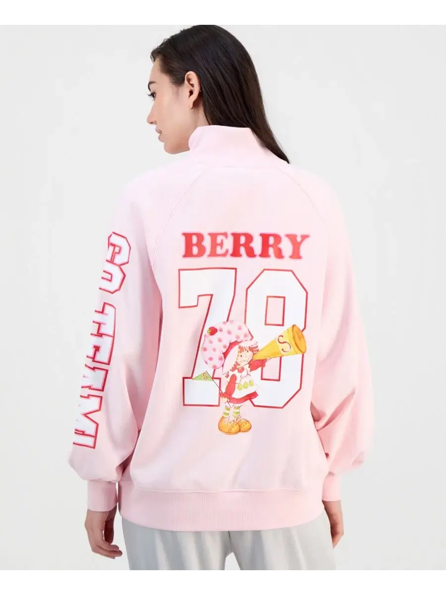 Флисовая кофта на молнии с длинным рукавом Strawberry Shortcake — изображение 3 из 4, розовый