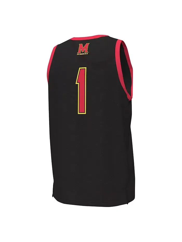 Мужская баскетбольная майка-реплика #1 Maryland Terrapins Under Armour — изображение 2 из 5, черный