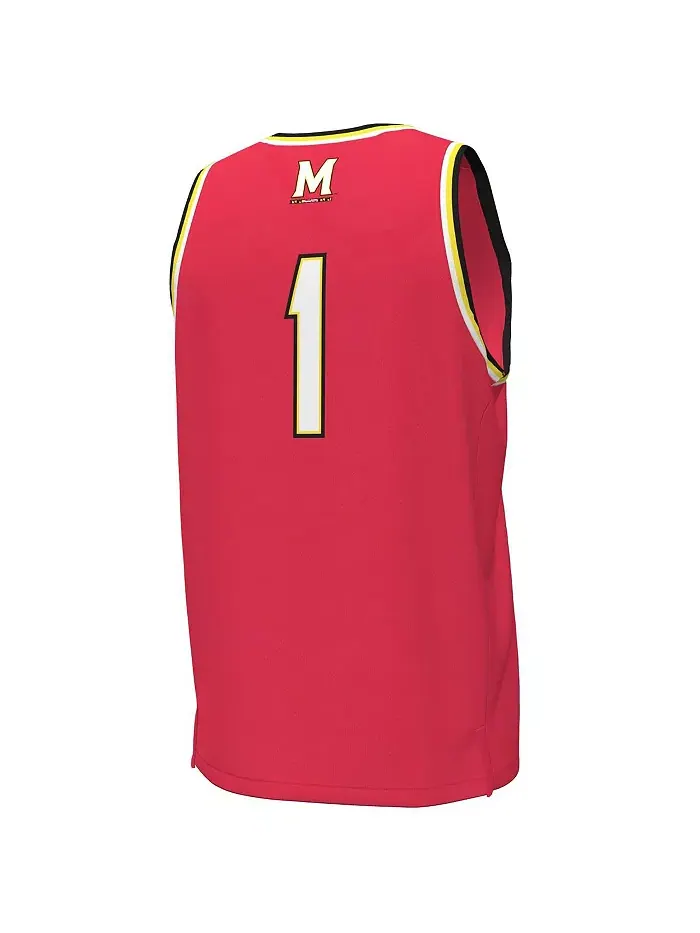 Мужская баскетбольная майка-реплика #1 Maryland Terrapins Under Armour — изображение 4 из 5, черный