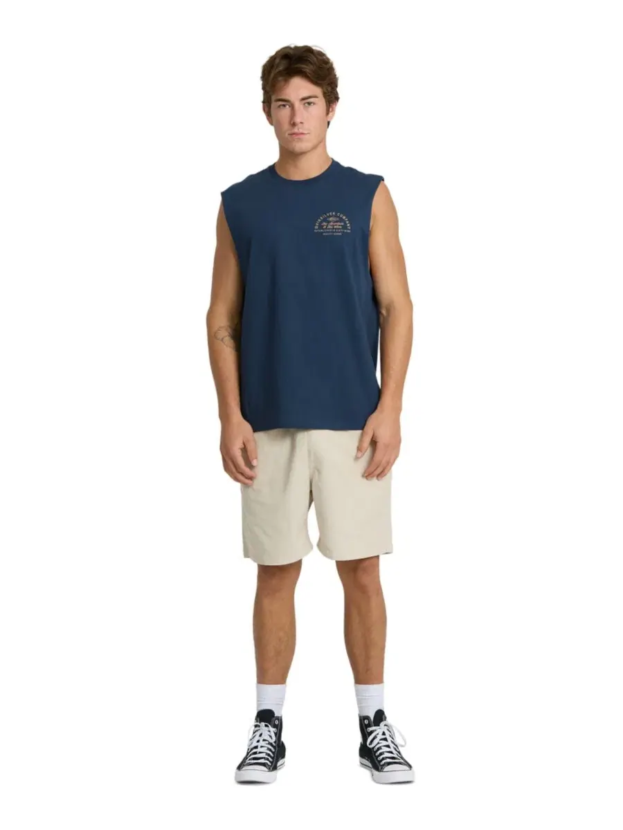 Мужская майка-борцовка Oversized Crewneck Muscle Tank Quiksilver — изображение 2 из 4, темный джинсовый синий