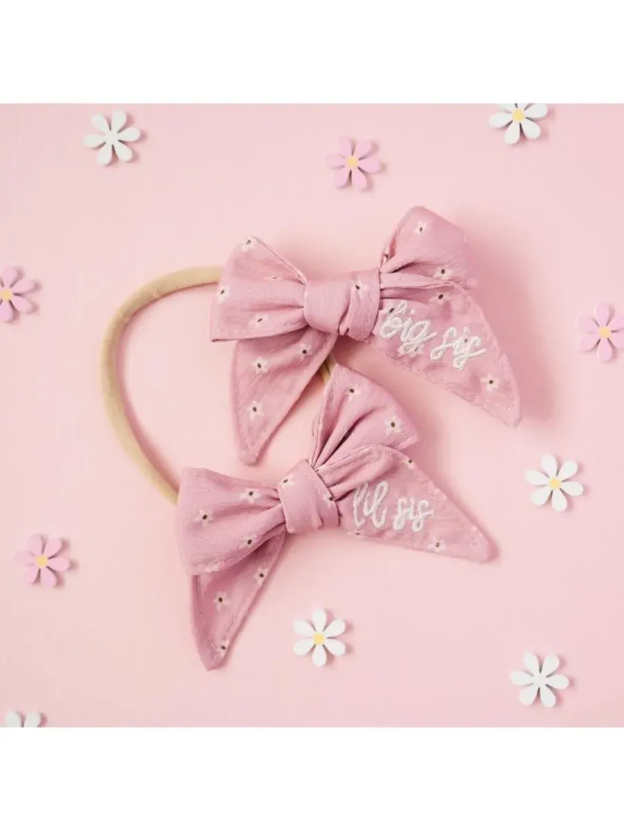 Повязка на голову для малышки "Маленькая сестричка" Sweet Wink — изображение 7 из 7, розовый
