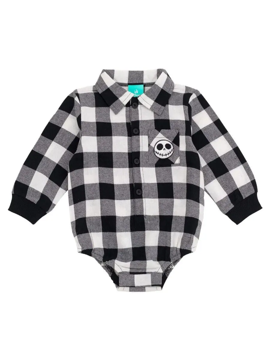 Боди с длинным рукавом Nightmare Before Christmas, Hudson Baby — серый
