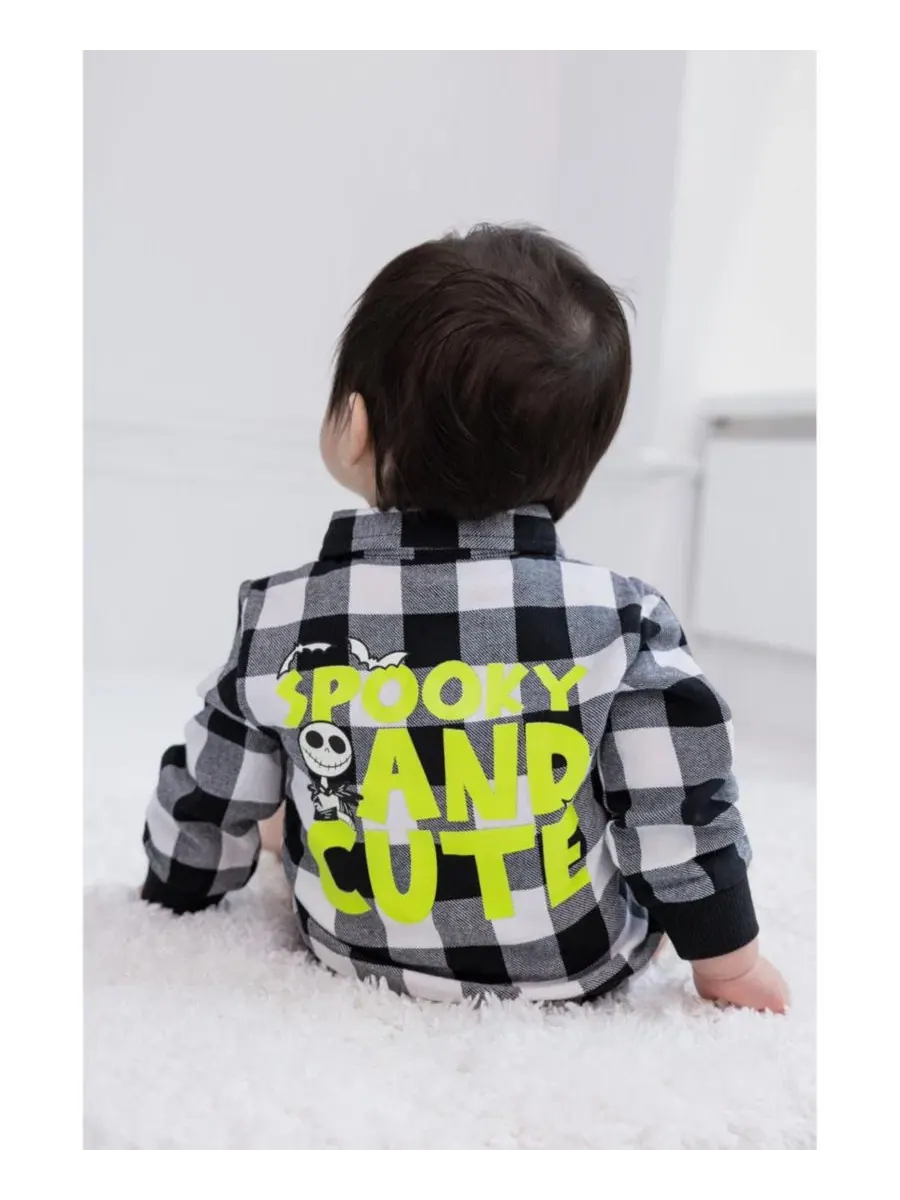 Боди с длинным рукавом Nightmare Before Christmas, Hudson Baby — изображение 3 из 3, серый