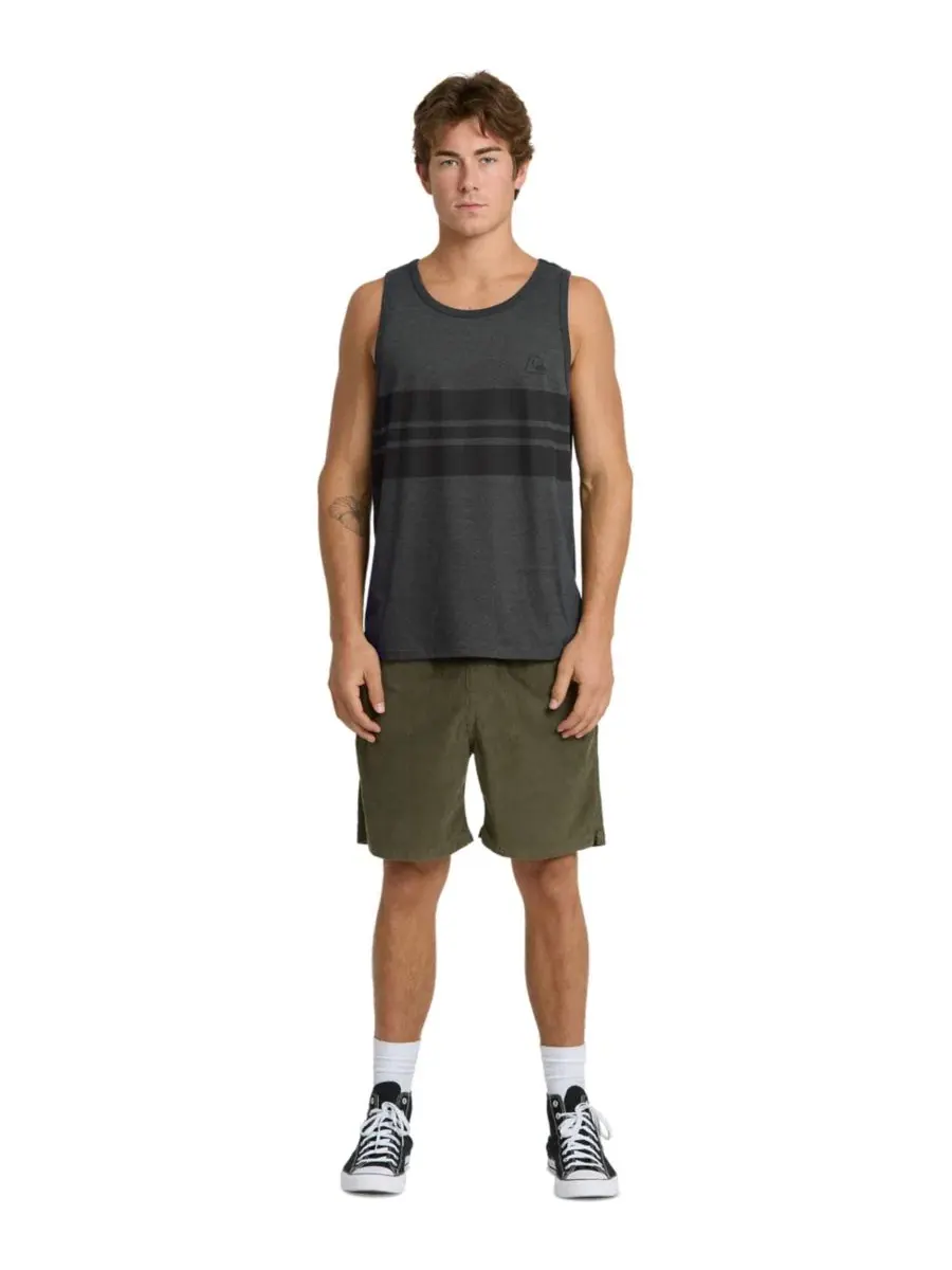 Мужская майка-безрукавка с принтом Original Striped Cotton Tank Top Quiksilver — изображение 2 из 5, темно-серый