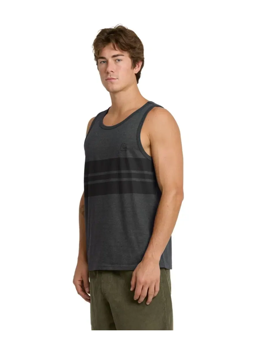 Мужская майка-безрукавка с принтом Original Striped Cotton Tank Top Quiksilver — изображение 3 из 5, темно-серый