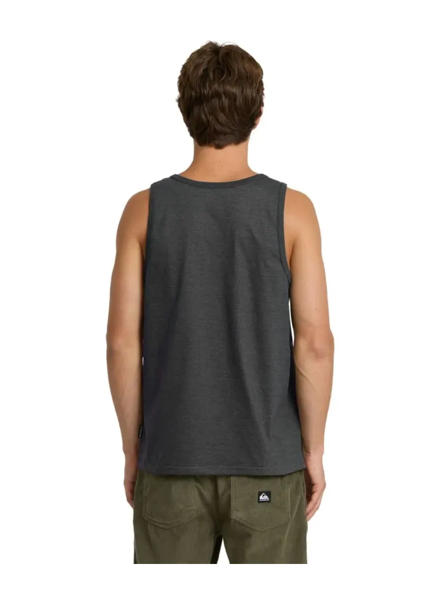 Мужская майка-безрукавка с принтом Original Striped Cotton Tank Top Quiksilver — изображение 5 из 5, темно-серый