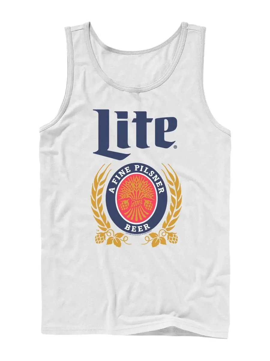 Мужская майка с принтом Miller Lite Vintage Beer Crest Fifth Sun — изображение 1 из 3, белый