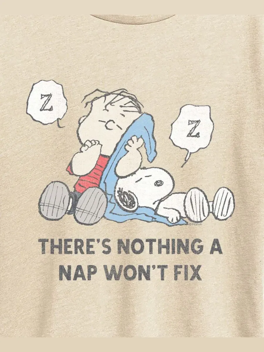 Футболка с длинным рукавом и принтом Peanuts Linus Snoopy Nap Hybrid Apparel — изображение 3 из 3, березовый