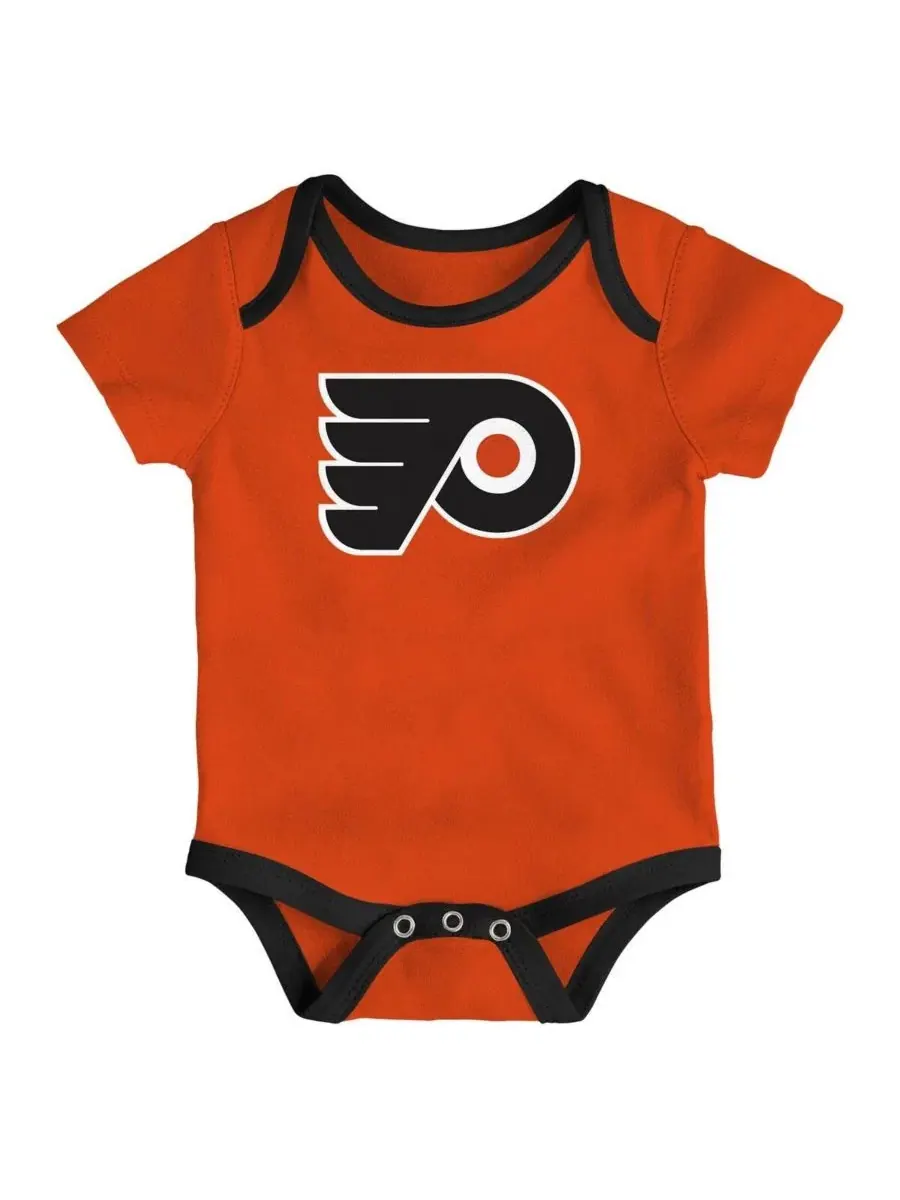 Комплект из 3 бодиков "Philadelphia Flyers Loyal Buddies" для мальчиков и девочек Outerstuff — изображение 2 из 4, оранжевый