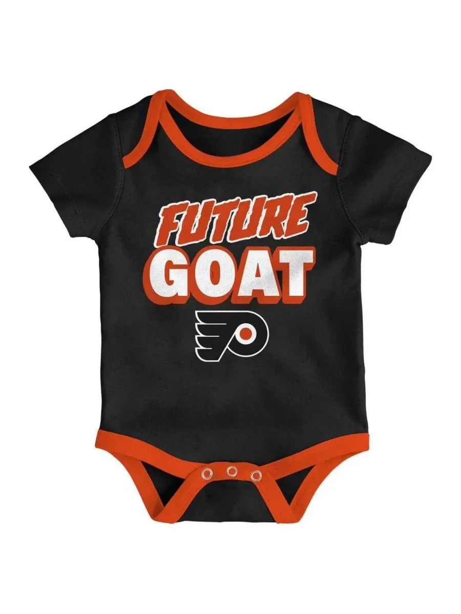 Комплект из 3 бодиков "Philadelphia Flyers Loyal Buddies" для мальчиков и девочек Outerstuff — изображение 3 из 4, оранжевый