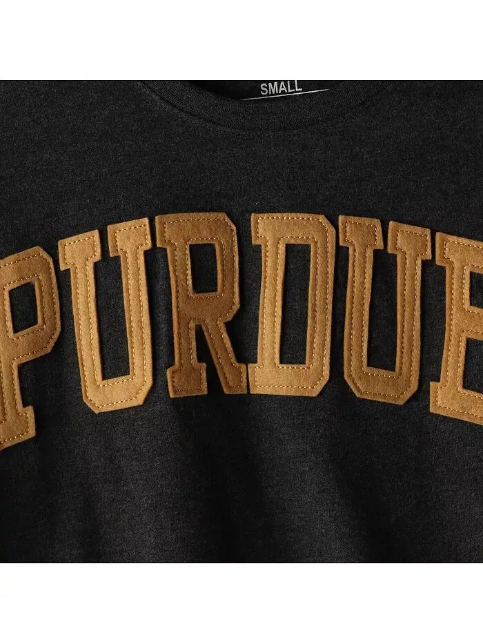 Женская футболка с длинным рукавом Purdue Boilermakers Two-Hit Canyon, черная, меланжевая Pressbox — изображение 3 из 4
