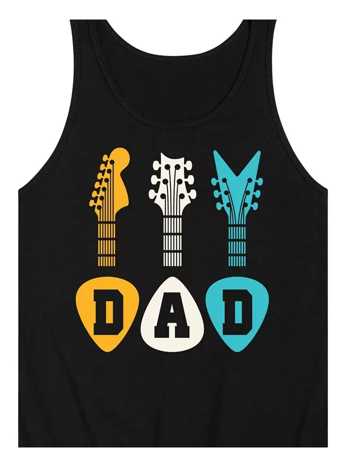 Мужская майка без рукавов Dad Guitar ко Дню отца AIRWAVES — изображение 2 из 3, черный