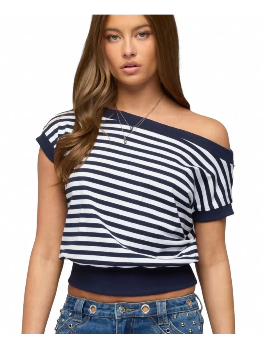 Топ с открытыми плечами Philly Striped Off Shoulder Edikted