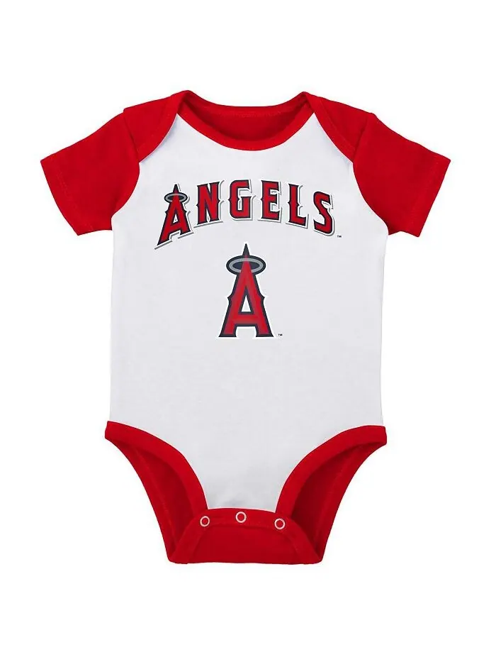 Комплект из двух боди Little Slugger цвета Los Angeles Angels белого и серого цвета для — изображение 2 из 2, белый серый