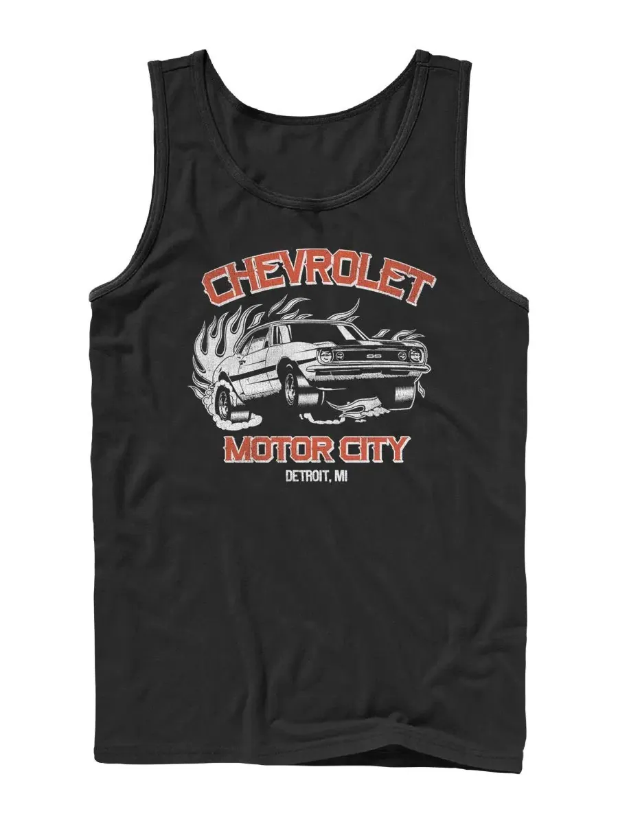 Мужская майка с принтом Motor City Detroit Classic Muscle Car Fifth Sun — изображение 1 из 3, черный