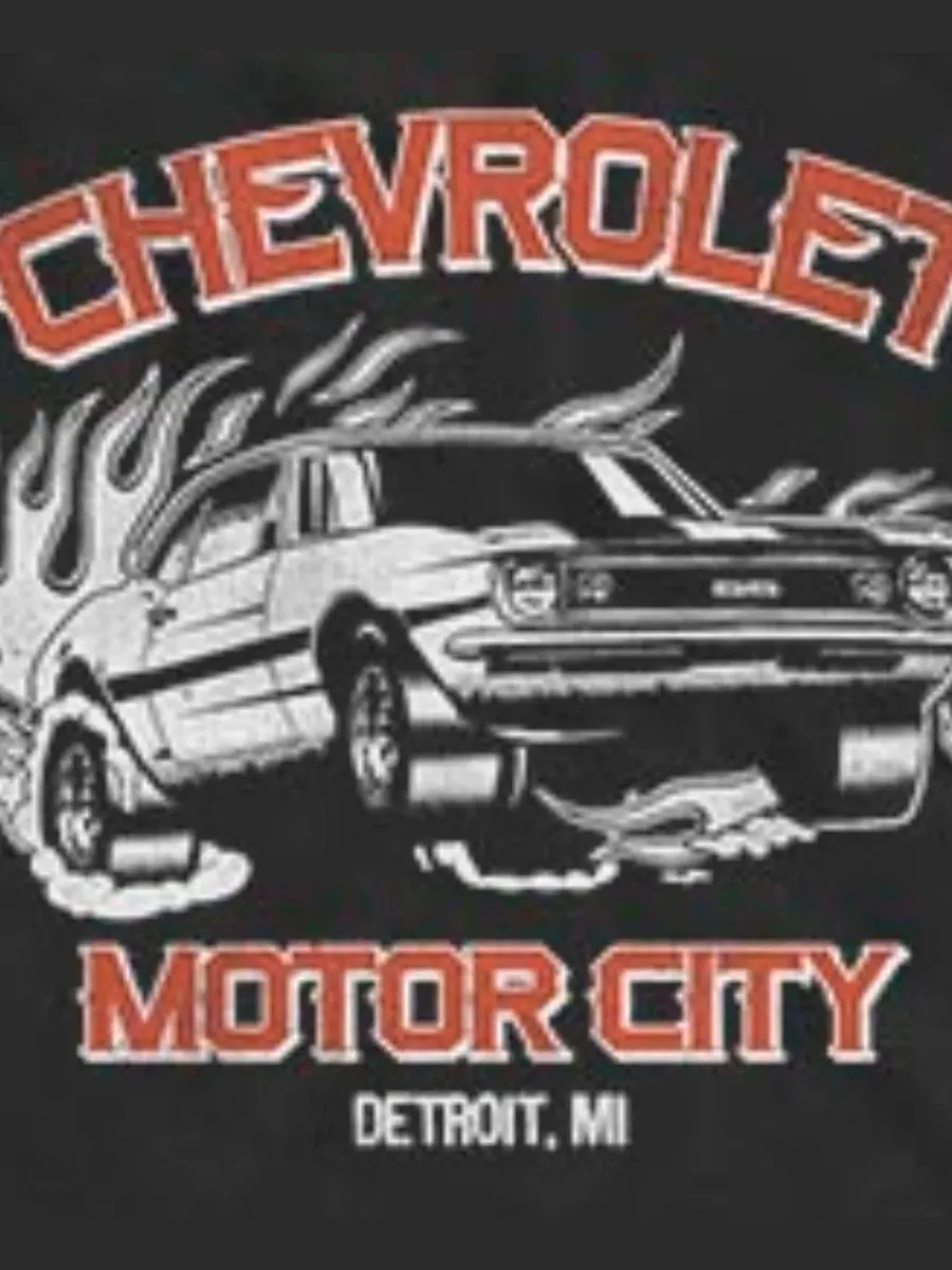 Мужская майка с принтом Motor City Detroit Classic Muscle Car Fifth Sun — изображение 3 из 3, черный