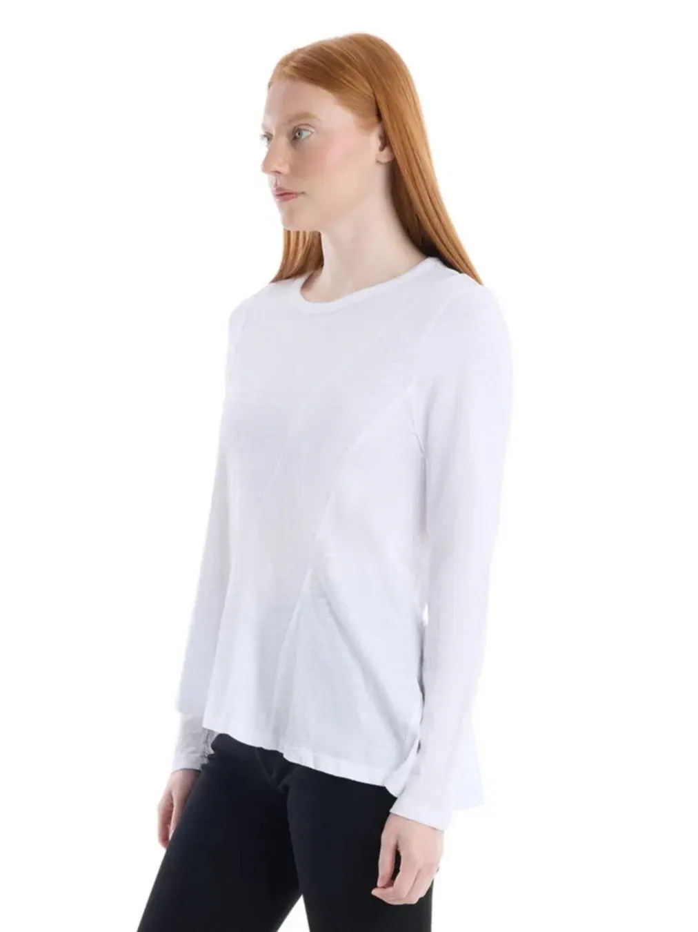 Женская футболка с круглым вырезом и длинными рукавами WILT Clothing — изображение 3 из 5, белый