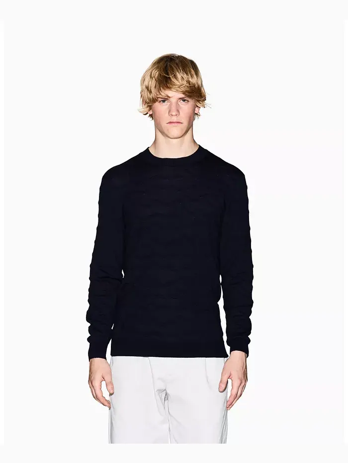 Мужской уютный свитер-водолазка Lab Tonal A|X Armani Exchange — изображение 1 из 5, синий