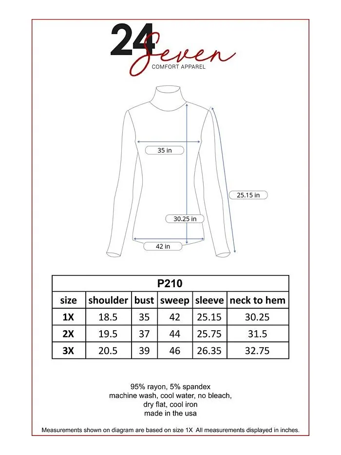 Женская классическая водолазка больших размеров 24seven Comfort Apparel — изображение 4 из 4, красный