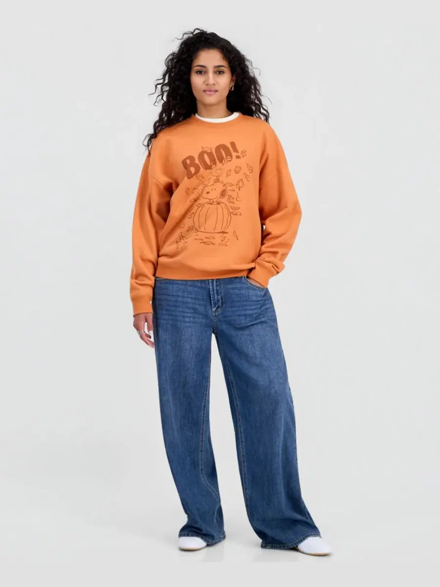Свитшот с принтом Snoopy Pumpkin Peanuts — изображение 3 из 4, карамель