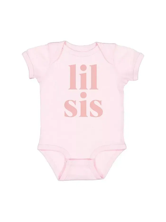Боди с коротким рукавом для девочек Lil Sis Sweet Wink — изображение 1 из 4, розовый