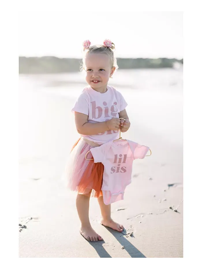 Боди с коротким рукавом для девочек Lil Sis Sweet Wink — изображение 2 из 4, розовый