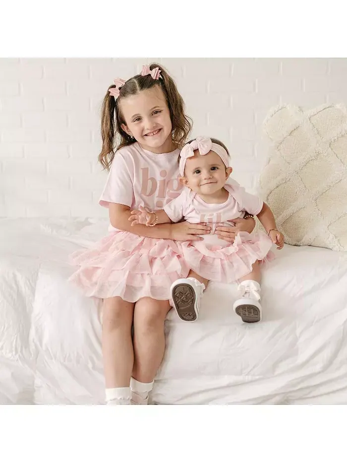 Боди с коротким рукавом для девочек Lil Sis Sweet Wink — изображение 4 из 4, розовый