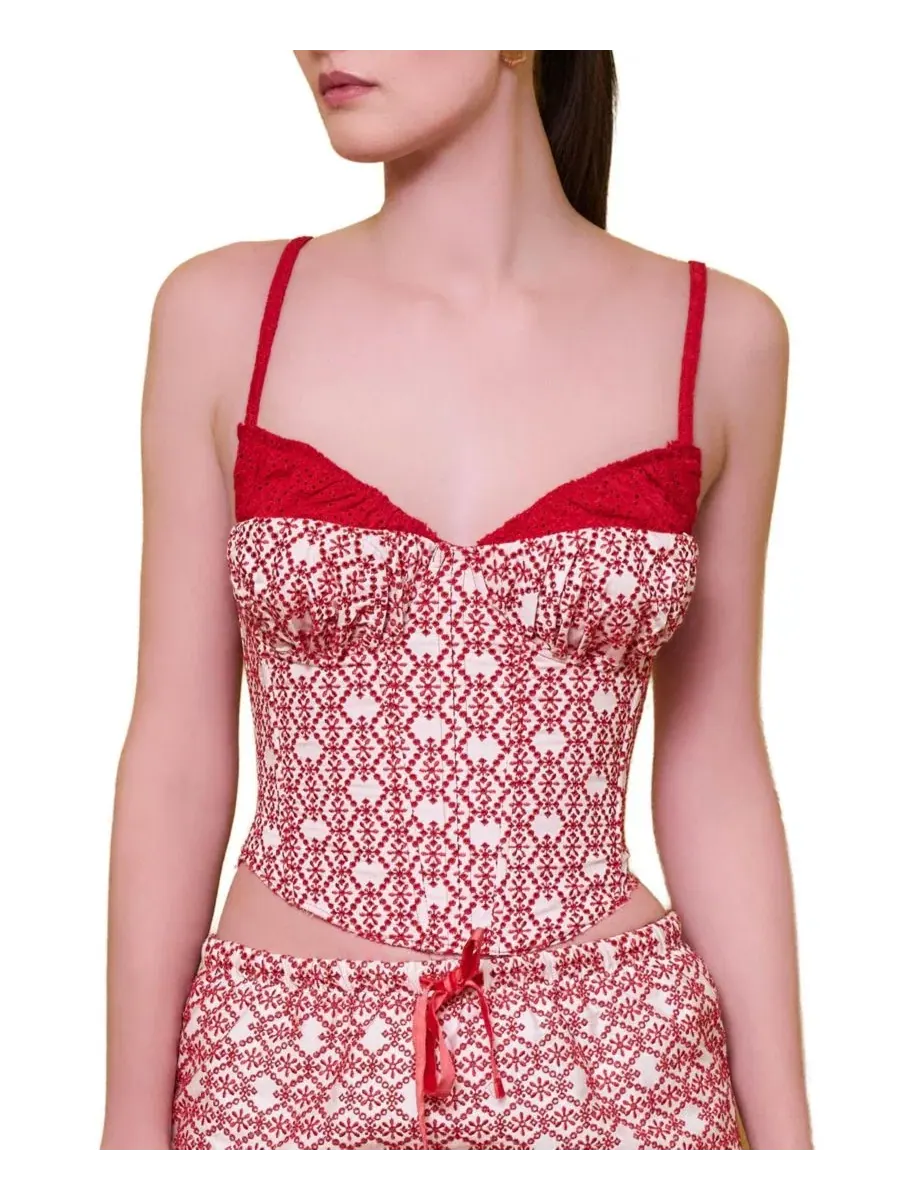 Топ-корсет с вышивкой The Broderie Anglaise Edit PCFG