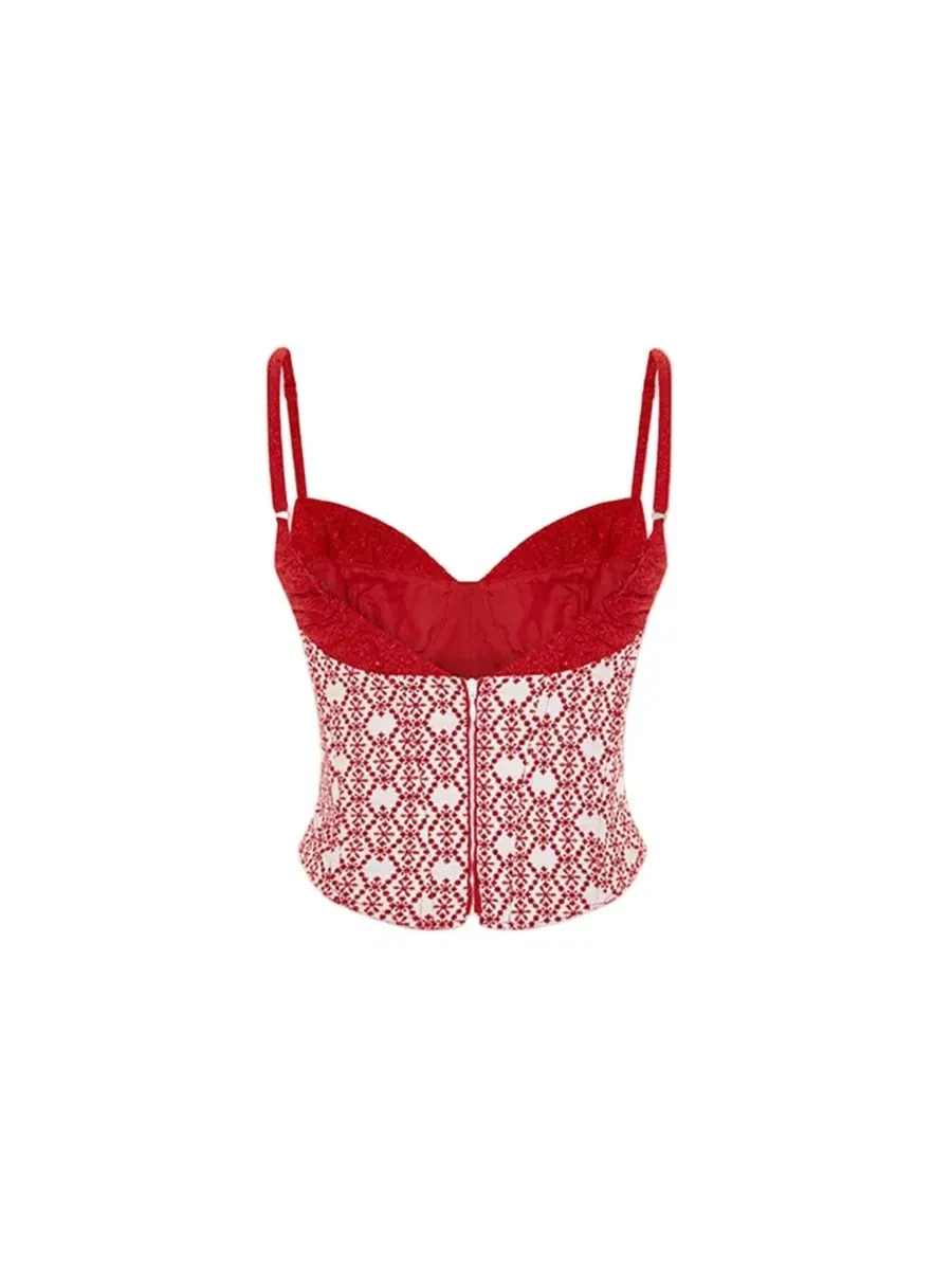 Топ-корсет с вышивкой The Broderie Anglaise Edit PCFG — изображение 4 из 7, нет цвета