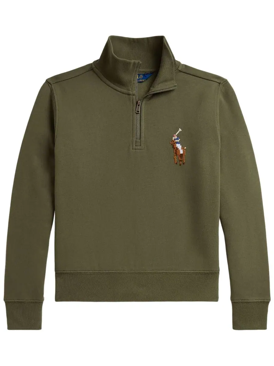 Свитшот с длинным рукавом, quarter-zip, с вышивкой Polo Ralph Lauren