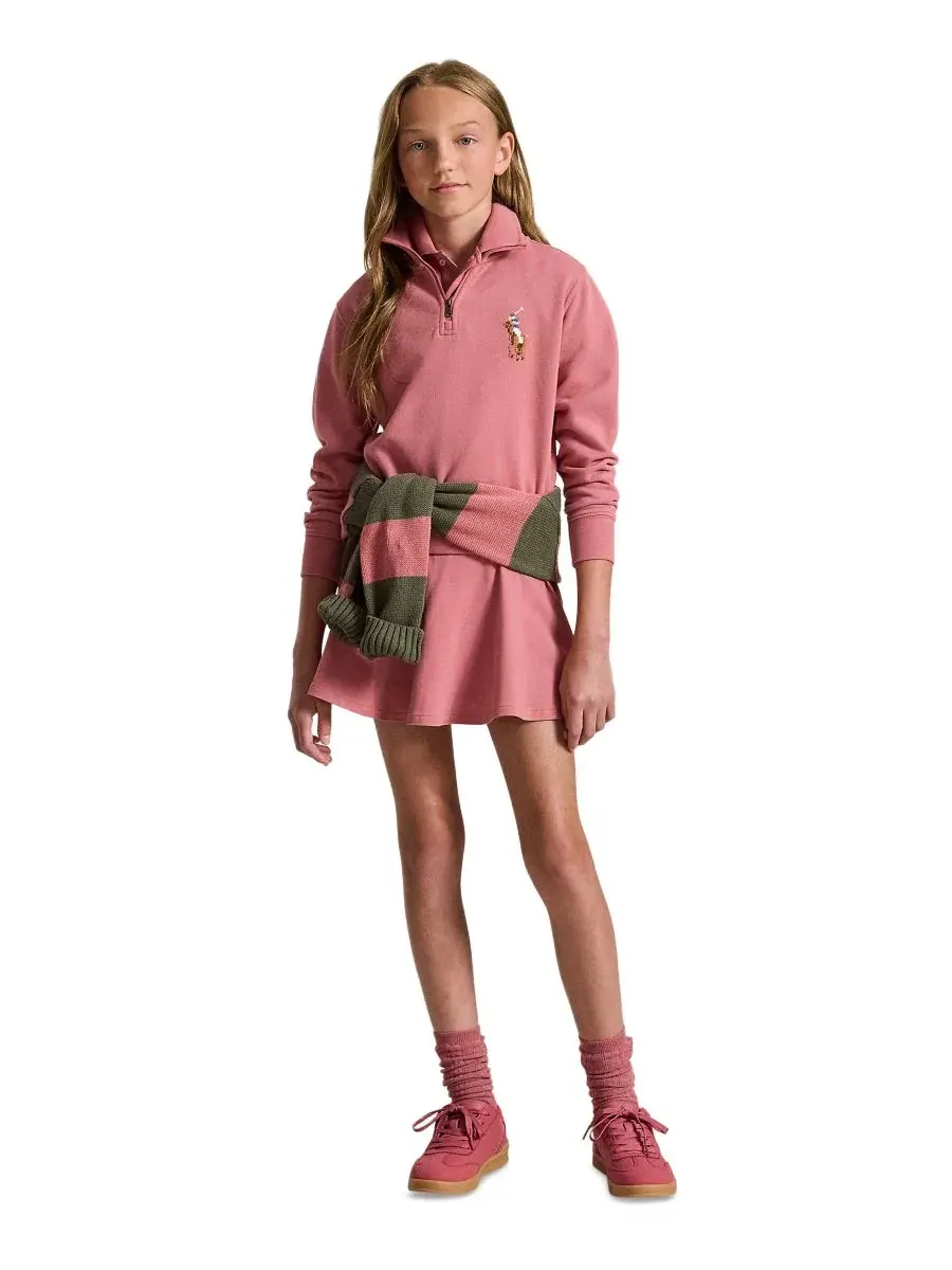 Свитшот с длинным рукавом, quarter-zip, с вышивкой Polo Ralph Lauren — изображение 4 из 9, оливковый