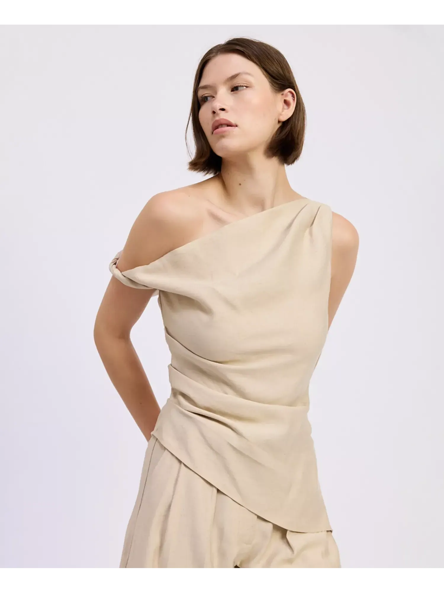 Топ En Saison One-Shoulder Asymmetric Selma — изображение 3 из 6, прозрачный
