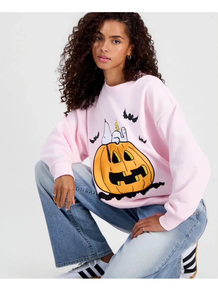 Свитшот с вышивкой Snoopy Pumpkin Peanuts — изображение 2 из 4, розовый
