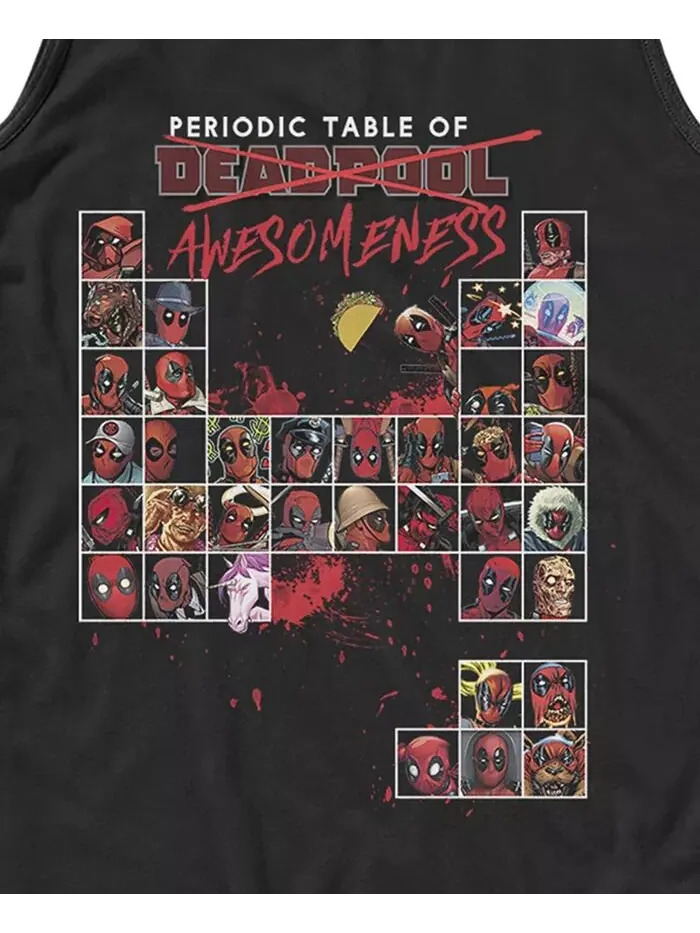Мужская майка Deadpool Periodic Fifth Sun — изображение 3 из 3, черный