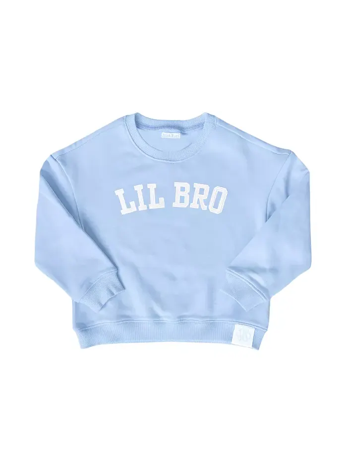Мальчиковый хлопковый свитшот Lil Bro Bits & Bows — изображение 1 из 4, синий