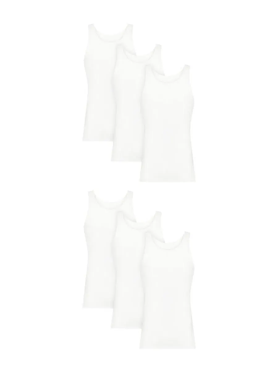 Мужские майки-топы Ultimate Comfort Fit, комплект из 6 штук Hanes