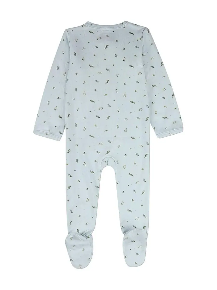 Боди-комбинезон с длинным рукавом Tiny Leaves MeMoi — изображение 2 из 3, синий