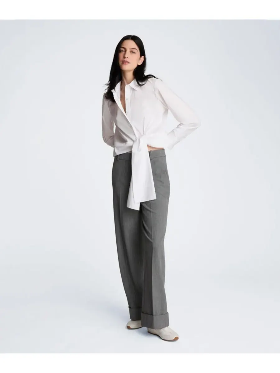 Женская рубашка с воротником и длинными рукавами Kenneth Cole — изображение 2 из 5, белый