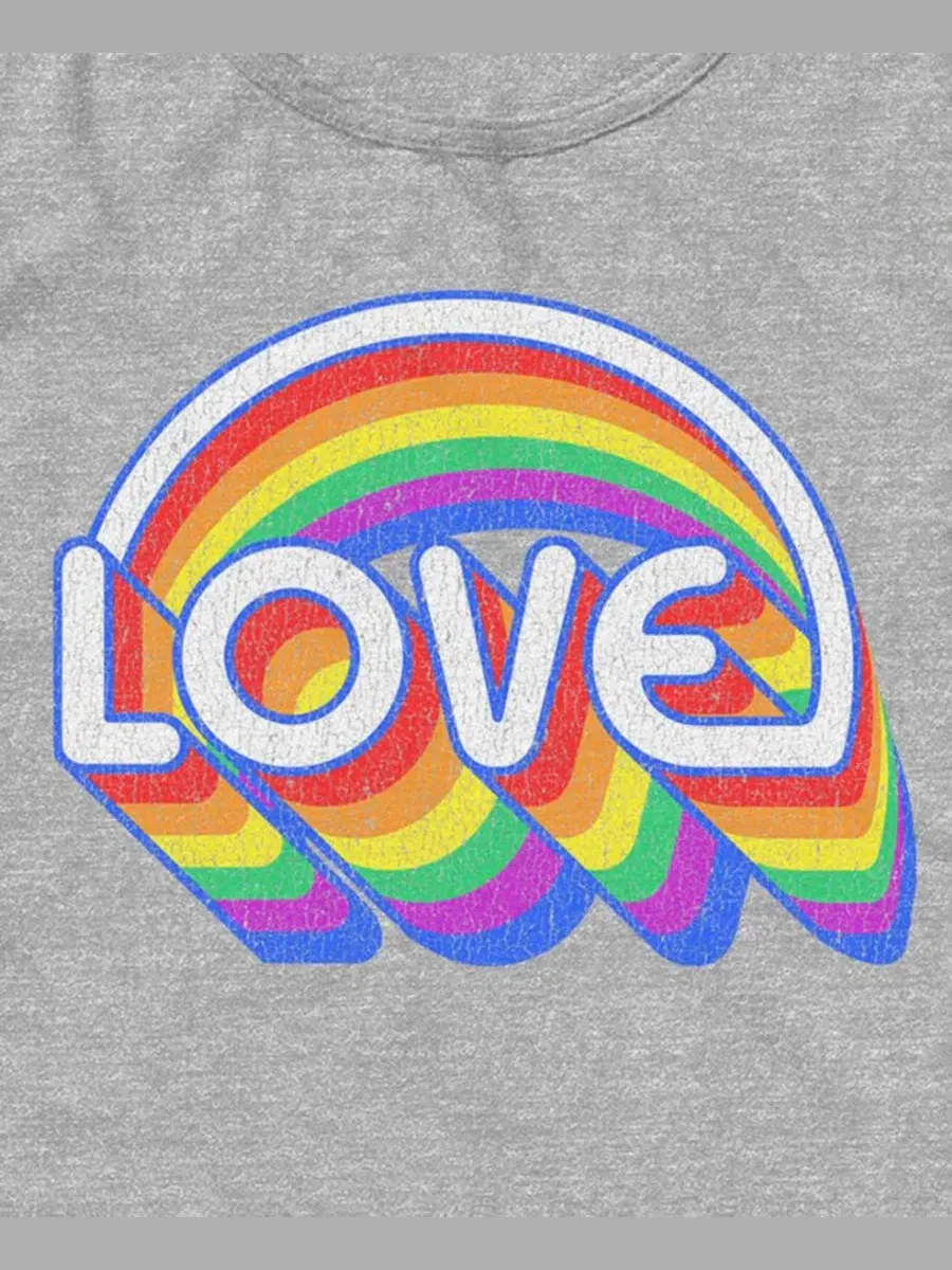 Майка без рукавов с принтом Rainbow Love Design By Humans — изображение 3 из 3, приглушенный