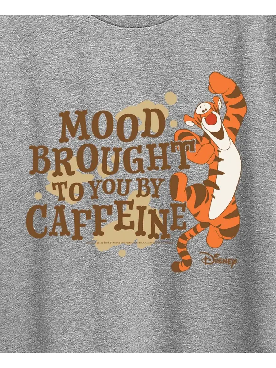 Футболка с длинным рукавом с принтом Winnie The Pooh Tigger Mood Brought to You by Caffeine Hybrid — изображение 3 из 3